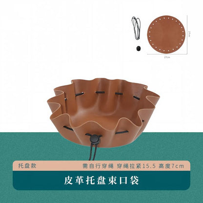 皮革骰子包抽繩束口袋收納包珠寶袋零錢收納袋 Leather dice bag drawstring pouch storage bag jewelry bag coin pouch