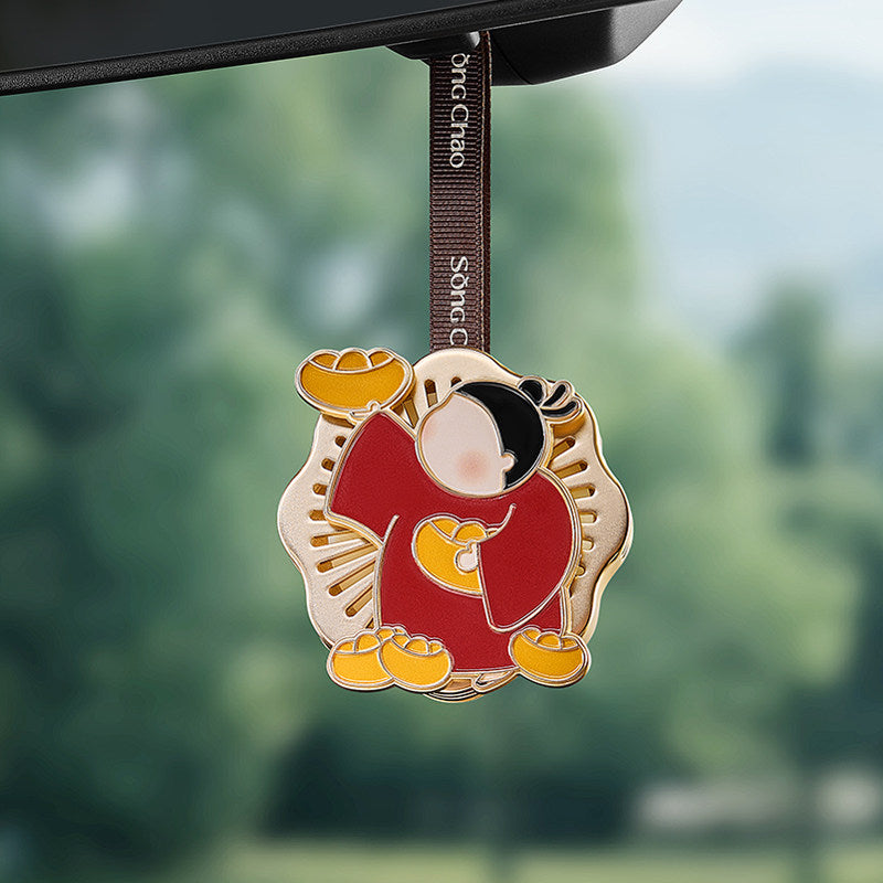 宋朝悟吉車載香薰車用香水出風口香氛馬年送禮盒 SONG CHAO Wuji Car mounted Aromatherapy Car perfume Air Outlet Fragrance Gift Box for the Year of Horse