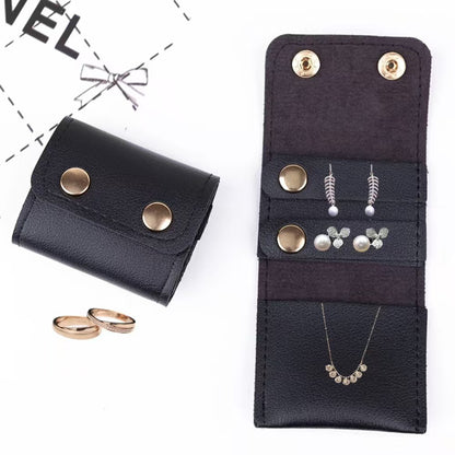 皮質多功能創意便攜時尚首飾袋旅行珠寶首飾收納迷你包 Multifunctional Creative Portable Stylish Leather Jewelry Pouch, Mini Travel Jewelry Storage Bag