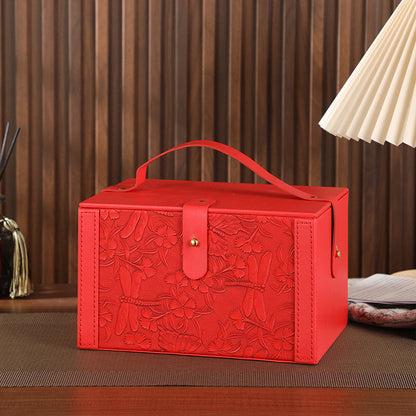 蝶戀花輕奢皮質禮盒結婚伴手禮喜糖盒員工福利禮品 Butterfly Love Luxury Leather Gift Box | Wedding Favor Candy Box | Corporate Staff Benefit Gifts