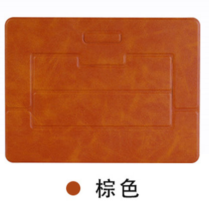 皮革桌面折疊商務支架適用於手機平板筆記本電腦支撐 Leather Foldable Desktop Business Stand, Compatible with Phones, Tablets and Laptops