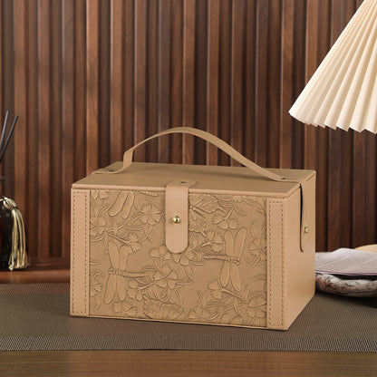 蝶戀花輕奢皮質禮盒結婚伴手禮喜糖盒員工福利禮品 Butterfly Love Luxury Leather Gift Box | Wedding Favor Candy Box | Corporate Staff Benefit Gifts