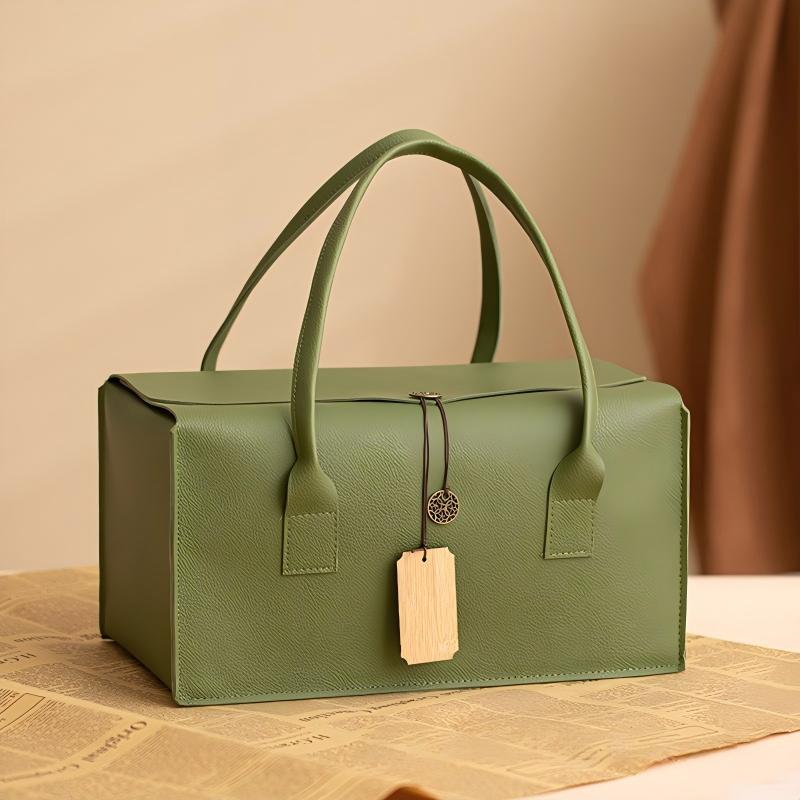 新款年貨零食伴手禮盒空盒高級感皮質包裝禮品盒 New Year Snack Gift Empty Box, Luxury Leather Packaging Gift Box