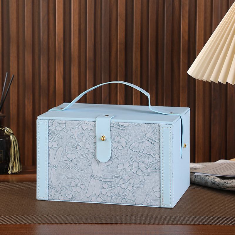 蝶戀花輕奢皮質禮盒結婚伴手禮喜糖盒員工福利禮品 Butterfly Love Luxury Leather Gift Box | Wedding Favor Candy Box | Corporate Staff Benefit Gifts