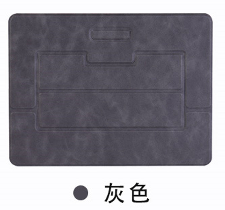 皮革桌面折疊商務支架適用於手機平板筆記本電腦支撐 Leather Foldable Desktop Business Stand, Compatible with Phones, Tablets and Laptops