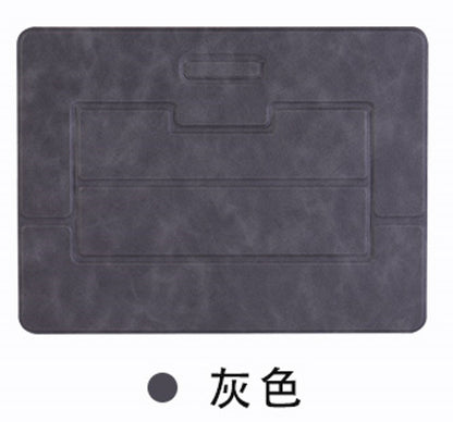皮革桌面折疊商務支架適用於手機平板筆記本電腦支撐 Leather Foldable Desktop Business Stand, Compatible with Phones, Tablets and Laptops