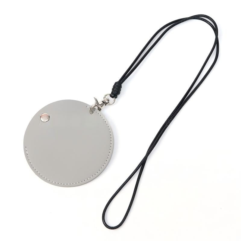 皮革脖掛式耳機收納包創意掛脖小包 Leather Neck-Hung Earphone Storage Pouch, Creative Neck Mini Bag