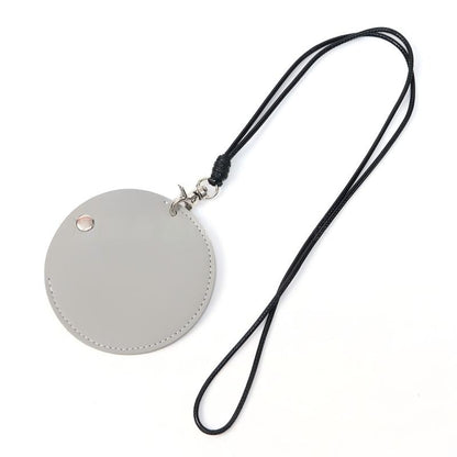 皮革脖掛式耳機收納包創意掛脖小包 Leather Neck-Hung Earphone Storage Pouch, Creative Neck Mini Bag
