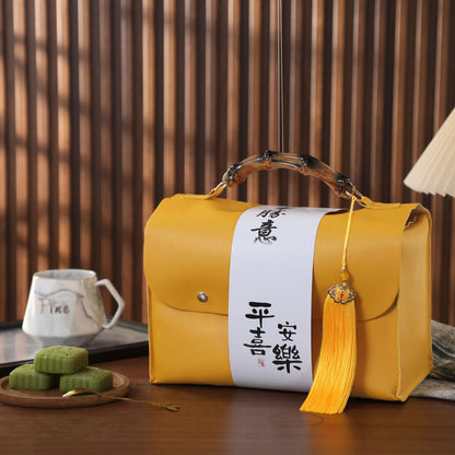 皮各禮盒空盒高端禮物盒子包裝盒手提袋伴手禮 Luxury Empty Leather Gift Box with Carry Bag, Wedding & Holiday Souvenir Packaging