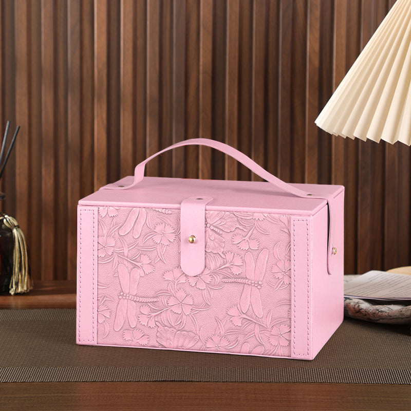 蝶戀花輕奢皮質禮盒結婚伴手禮喜糖盒員工福利禮品 Butterfly Love Luxury Leather Gift Box | Wedding Favor Candy Box | Corporate Staff Benefit Gifts