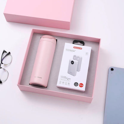 商務禮盒套裝新款樂扣杯充電寶商務實用套裝企業年會活動禮品 Business Gift Box Set New LeKou Cup Power Bank Business Practical Set Enterprise Annual Meeting Event Gift