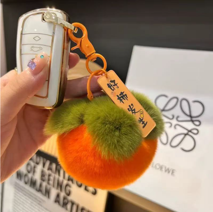 好柿發生毛絨球 "Good Fortune" Persimmon Plush Pom-Pom