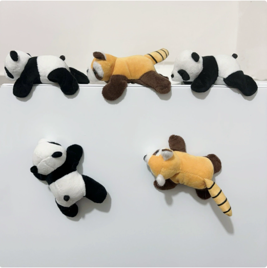 毛絨熊貓冰箱貼 Plush Panda Refrigerator Magnet