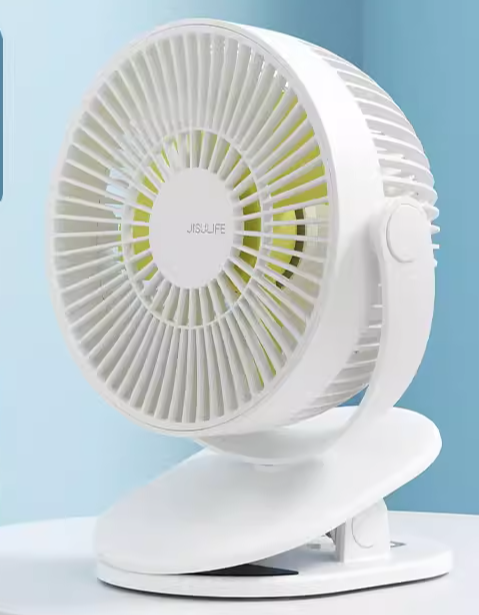 幾素廚房掛壁式小風扇小型學生宿舍床上衛生間輕音夾式USB可充電夾子辦公室桌上桌面牆壁廁所電扇超長續航 JISULIFE Wall-Mountable Clip Fan – Mini for Kitchen, Dorm, Bathroom – Ultra-Quiet, USB Rechargeable, Long Battery Life