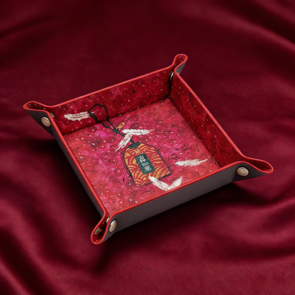 周藝文|日月星 《吉祥如意》皮質收納折疊盤 Amulet of Auspiciousness Vegan Leather Foldable Catchall Tray