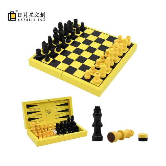 【三合一折疊棋盤】3-in-1 Board Game Set