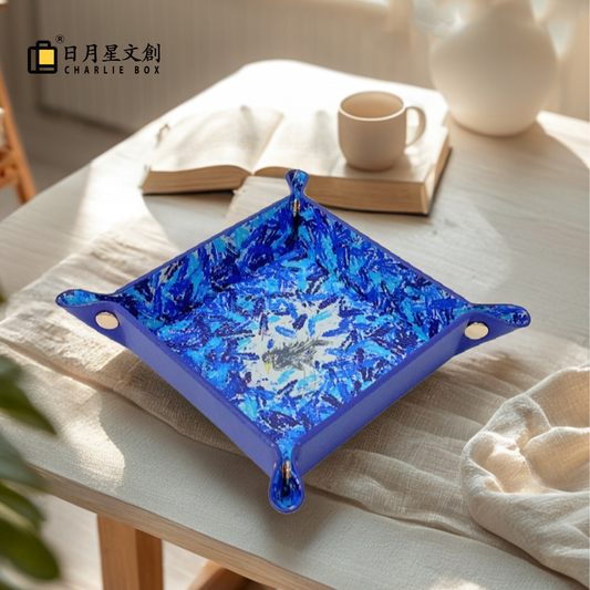 周藝文| 日月星《孤寂與繁華》皮質收納折疊盤 Solitude and Prosperity Vegan Leather Foldable Catchall Tray