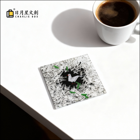 周藝文|日月星 《和平禮贊》聯名款亞克力杯墊 《Hymn to Peace》 Co-branded Artistic Coasters