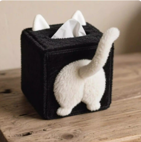 淘氣小貓紙巾盒 Naughty Cat Tissue Box Cover