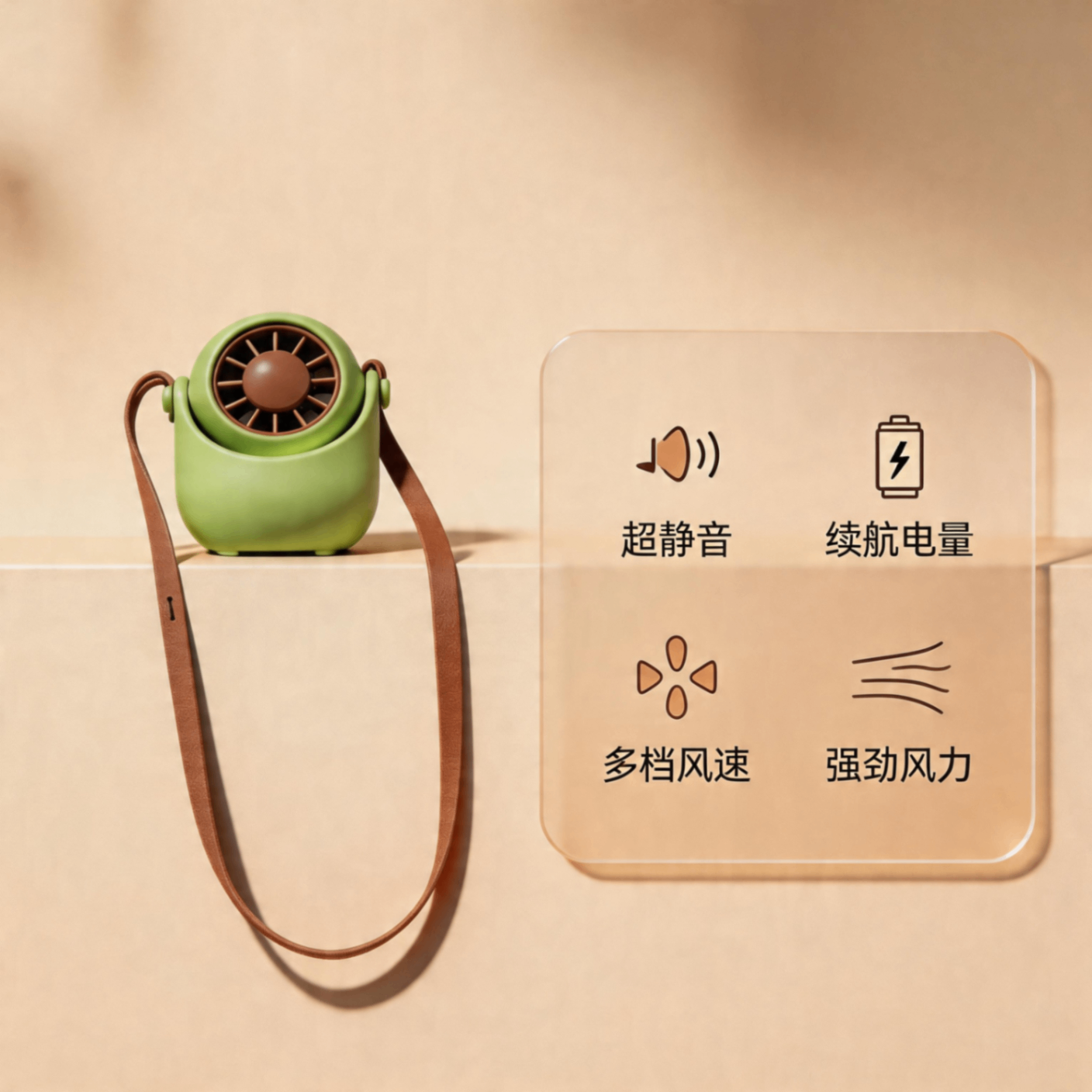 F7 鋼琴漆掛脖風扇台式搖頭 USB 小風扇手持矽膠繩渦輪桌面便攜式 F7 Piano Lacquer Neck Fan – Desktop Oscillating USB Mini Fan, Handheld with Silicone Cord, Turbo Desktop Portable