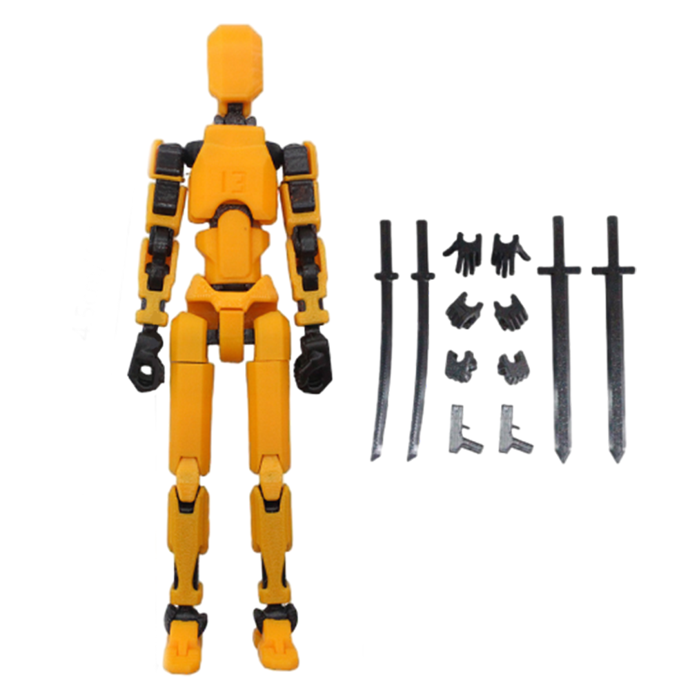 積木關節人幸運人偶多關節可動玩偶機器人假人解壓神器益智玩具 Multi-joint Movable Building Block Figure, Flexible Lucky Doll Robot Mannequin, Stress Relief & Educational Toy