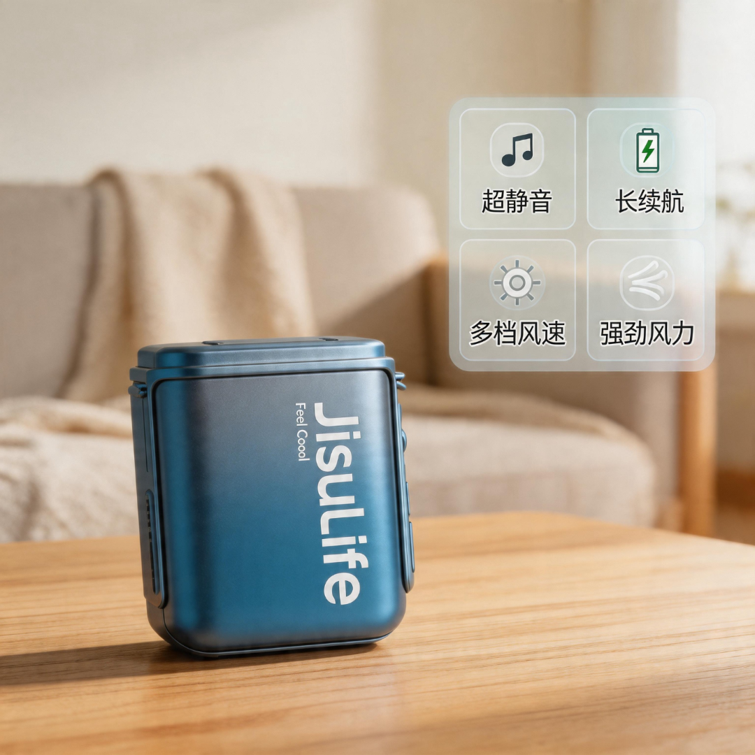 幾素創新可夾式超高速節能掛脖小風扇 USB 充電款迷你便攜式隨身小型無葉渦輪掛繩夾式掛腰手持大風力降溫神器戶外電風扇 JISULIFE Innovative ClipOn UltraHighSpeed EnergySaving Neck Fan–USB Rechargeable, Mini Portable, Bladeless Turbine Design