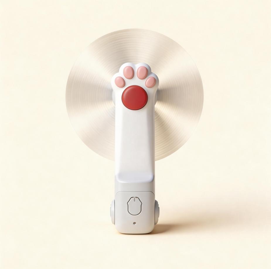 貓爪小風扇手持便捷式靜音折疊迷你可愛女生小型充電手電筒 Cat Paw Handheld Fan – Portable, Quiet, Foldable, Mini, Cute – Rechargeable with Flashlight for Girls